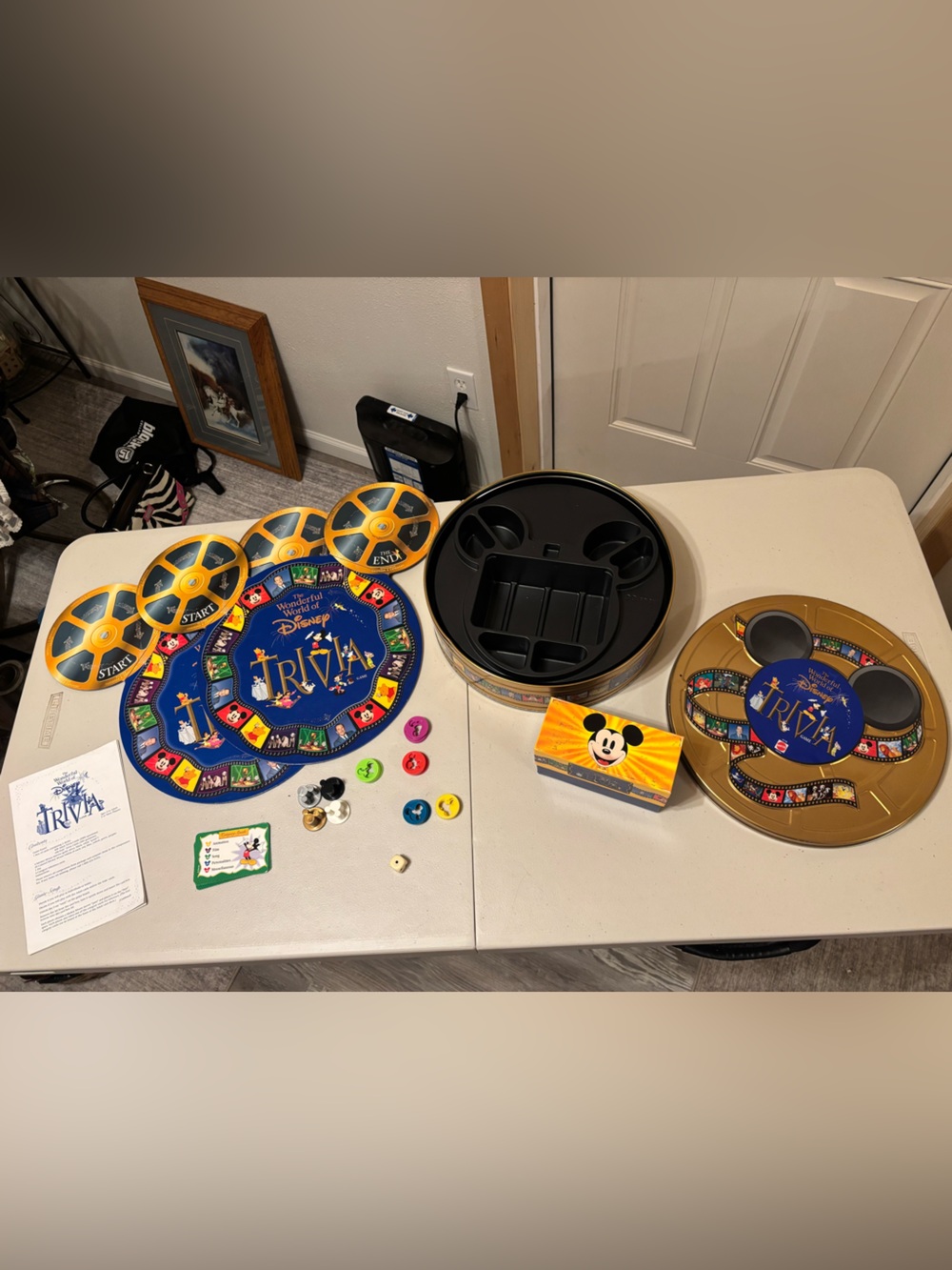 Mattel Disney Trivia Home Game - Gold Tin Edition